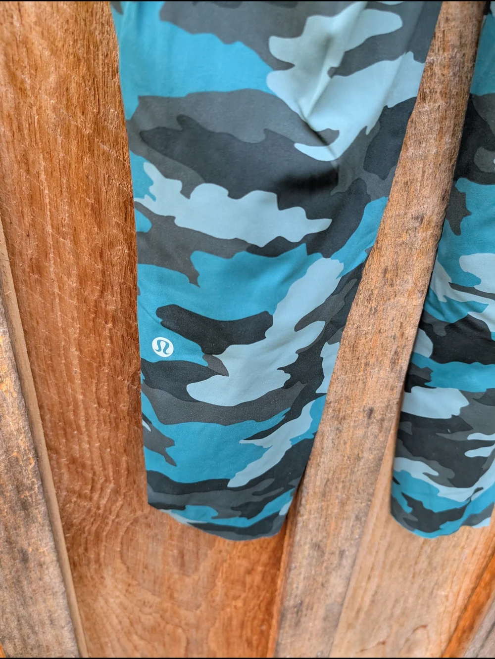 Women's Blue Camo High-Waist Leggings